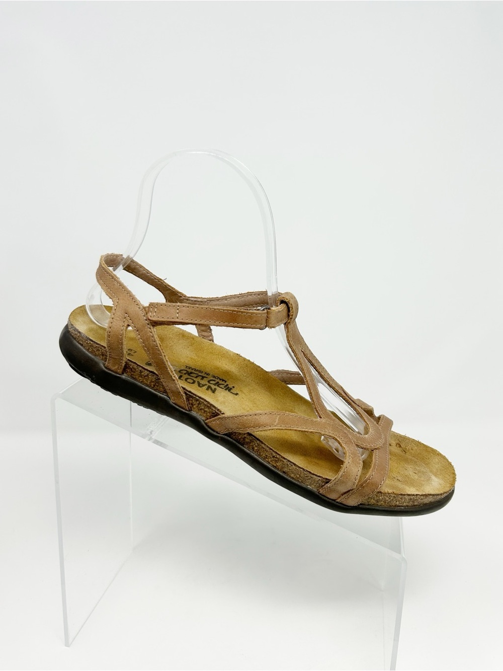 Naot Dorith Womens Slingback Strappy Sandals Beige Open Toe Buckle Cork Size 40